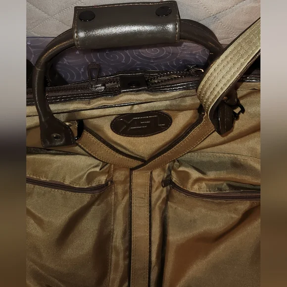 YSL Garment Bag In Army Green & Brown - Picture 14 of 17